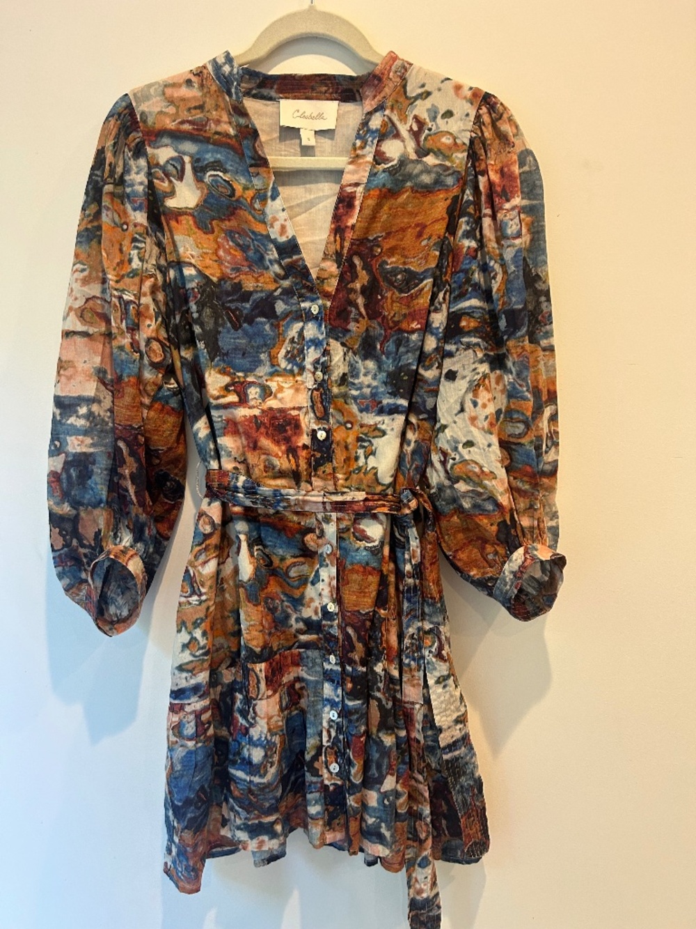 Cleobella marble print dress size small